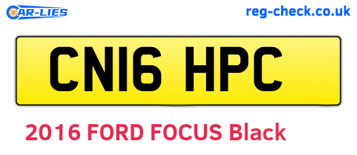 CN16HPC are the vehicle registration plates.