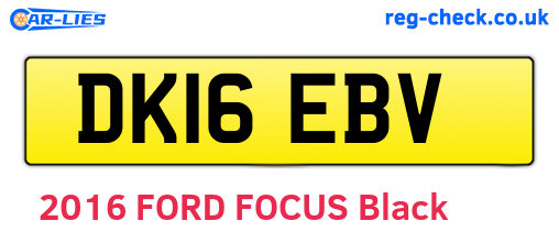DK16EBV are the vehicle registration plates.