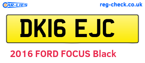 DK16EJC are the vehicle registration plates.