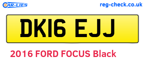 DK16EJJ are the vehicle registration plates.