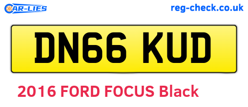 DN66KUD are the vehicle registration plates.