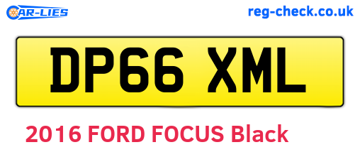 DP66XML are the vehicle registration plates.