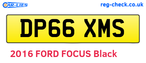 DP66XMS are the vehicle registration plates.