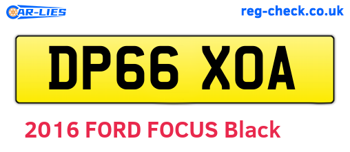 DP66XOA are the vehicle registration plates.