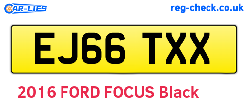 EJ66TXX are the vehicle registration plates.