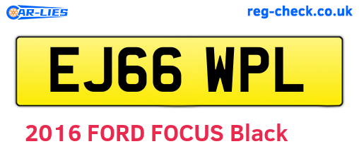 EJ66WPL are the vehicle registration plates.