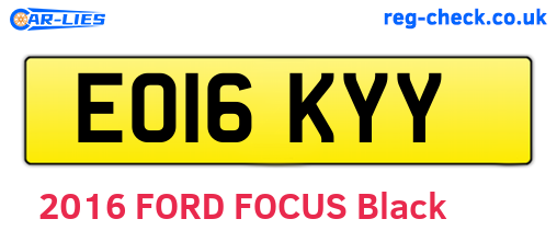 EO16KYY are the vehicle registration plates.