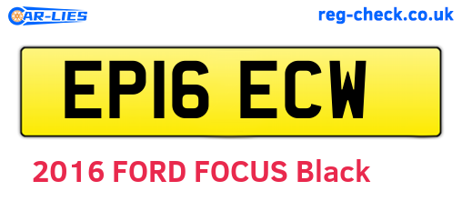 EP16ECW are the vehicle registration plates.