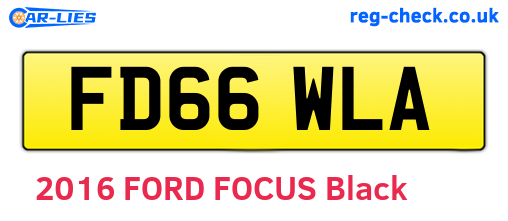 FD66WLA are the vehicle registration plates.
