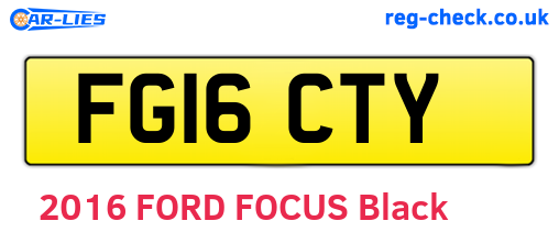 FG16CTY are the vehicle registration plates.