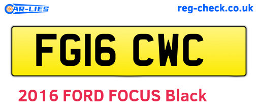 FG16CWC are the vehicle registration plates.