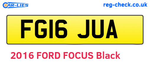 FG16JUA are the vehicle registration plates.