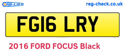 FG16LRY are the vehicle registration plates.