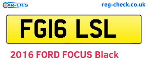 FG16LSL are the vehicle registration plates.