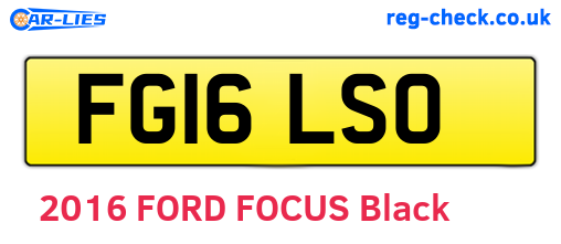 FG16LSO are the vehicle registration plates.