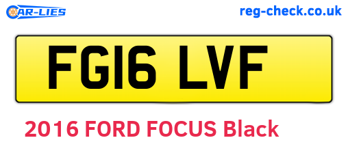 FG16LVF are the vehicle registration plates.