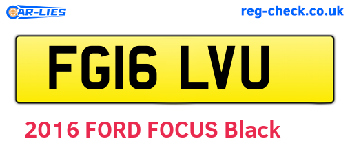 FG16LVU are the vehicle registration plates.