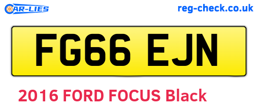 FG66EJN are the vehicle registration plates.