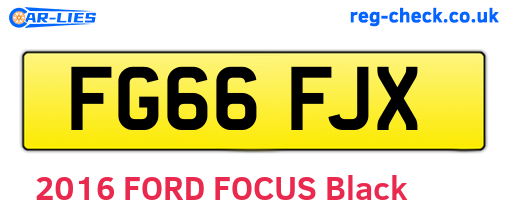 FG66FJX are the vehicle registration plates.