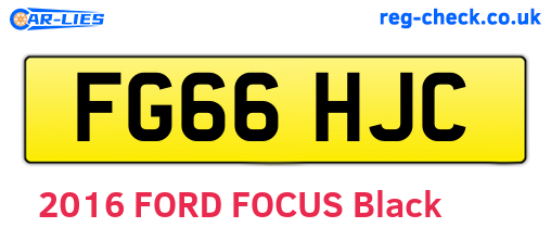 FG66HJC are the vehicle registration plates.