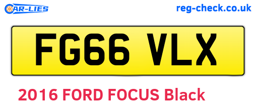 FG66VLX are the vehicle registration plates.
