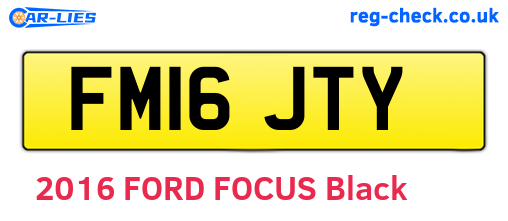 FM16JTY are the vehicle registration plates.