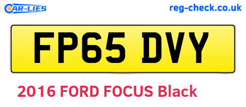 FP65DVY are the vehicle registration plates.