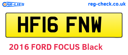 HF16FNW are the vehicle registration plates.