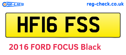 HF16FSS are the vehicle registration plates.