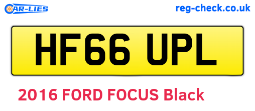 HF66UPL are the vehicle registration plates.