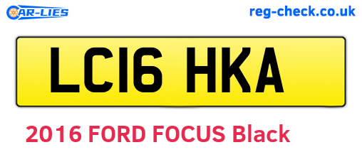 LC16HKA are the vehicle registration plates.
