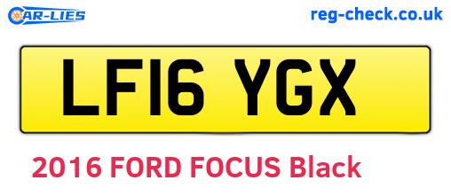 LF16YGX are the vehicle registration plates.