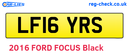 LF16YRS are the vehicle registration plates.