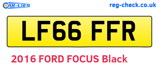 LF66FFR are the vehicle registration plates.