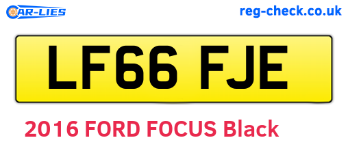 LF66FJE are the vehicle registration plates.