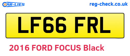 LF66FRL are the vehicle registration plates.