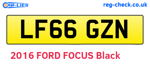 LF66GZN are the vehicle registration plates.