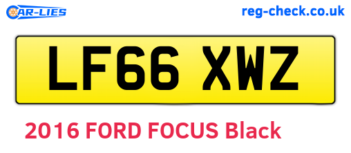 LF66XWZ are the vehicle registration plates.