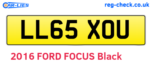 LL65XOU are the vehicle registration plates.