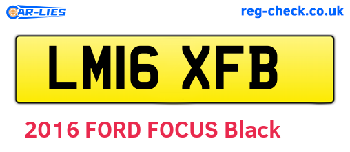 LM16XFB are the vehicle registration plates.