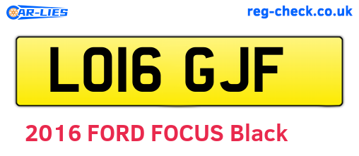 LO16GJF are the vehicle registration plates.