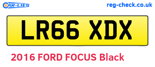 LR66XDX are the vehicle registration plates.