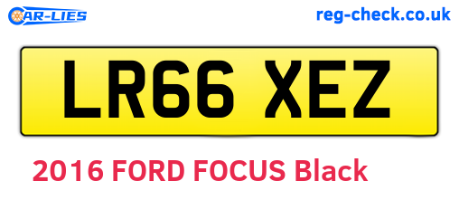 LR66XEZ are the vehicle registration plates.