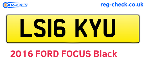 LS16KYU are the vehicle registration plates.