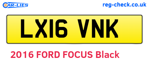 LX16VNK are the vehicle registration plates.