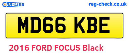 MD66KBE are the vehicle registration plates.
