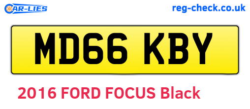 MD66KBY are the vehicle registration plates.