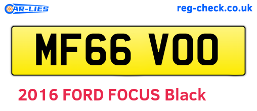 MF66VOO are the vehicle registration plates.