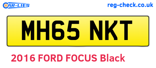 MH65NKT are the vehicle registration plates.