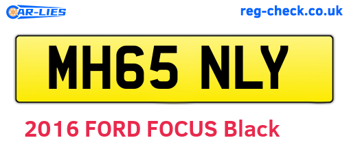 MH65NLY are the vehicle registration plates.